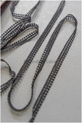 4yds Black Boho Crochet Lace Trim/ Lace Trim/ Bridal Guipure Lace Trim/ Black Lace // T22-197
