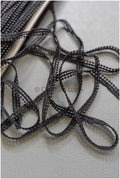 4yds Black Boho Crochet Lace Trim/ Lace Trim/ Bridal Guipure Lace Trim/ Black Lace // T22-197