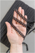 4yds Boho Crochet Lace Trim/ Black Lace Trim/ Bridal Guipure Lace Trim/ Black Lace// T22-199