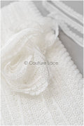 4yds Boho lace trim off-white/ romantic lace for wedding dresses/ guipure lace/ snowflake lace// T22-200