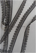 4yds Boho Lace Trim Black/ geometric lace trim / Guipure lace trim/ evening dress lace // T22-201