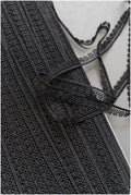 4yds Boho Lace Trim Black/ geometric lace trim / Guipure lace trim/ evening dress lace // T22-201