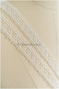 4yds Boho lace trim off-white/ crocheted lace trim/ guipure lace trim/ bridal dress lace// T22-202