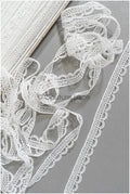4yds Boho Lace Trim Off-White/ Lace Trim for Wedding Dresses/ Guipure Lace/ Dot Lace// T22-207