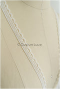 4yds Boho Lace Trim Off-White/ Lace Trim for Wedding Dresses/ Guipure Lace/ Dot Lace// T22-207