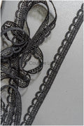 4yds Boho Lace Trim Black/ Crocheted Lace Trim/ Bridal Guipure Lace Trim// T22-208
