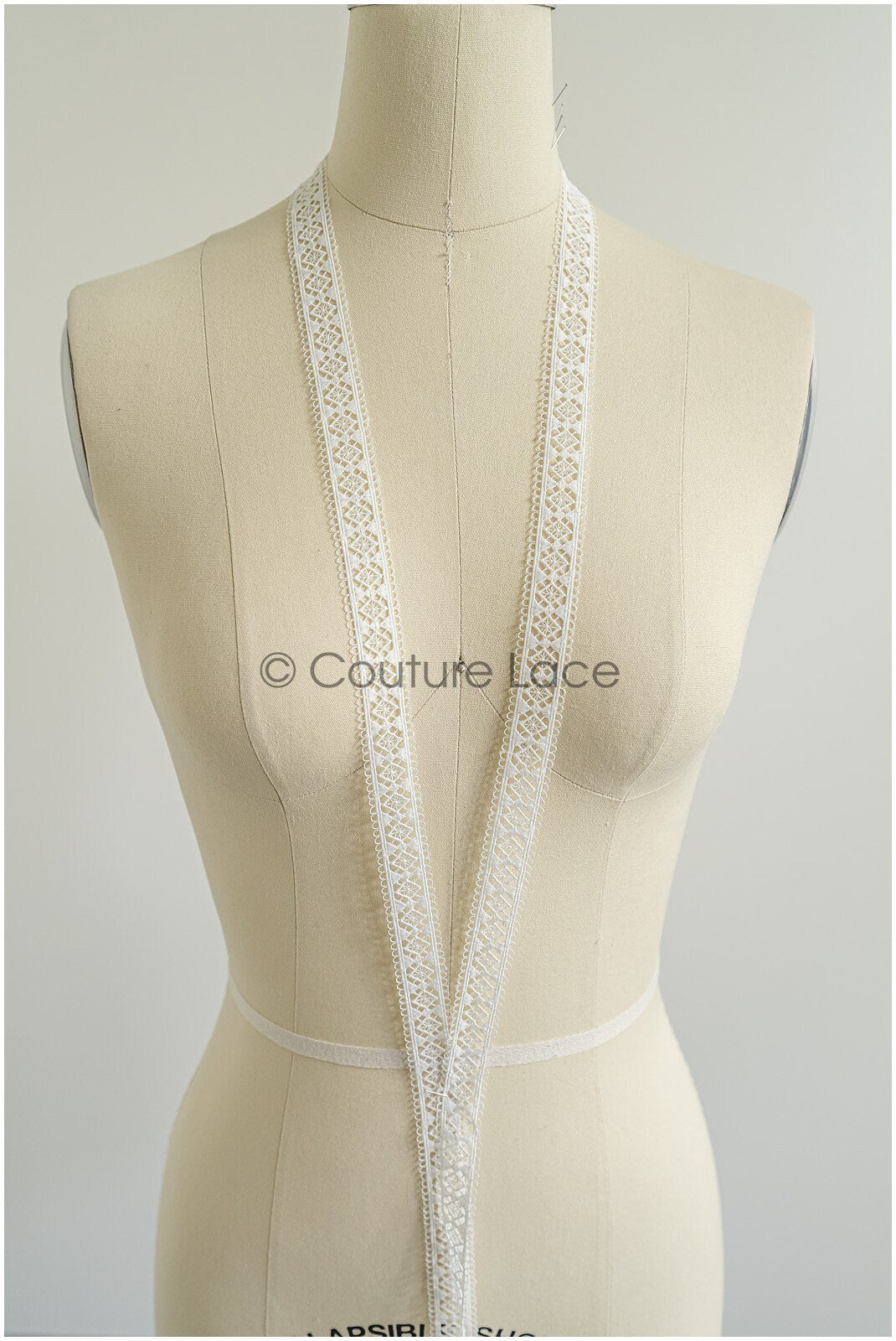 4yds Off-White Boho Lace Trim/ Crocheted Lace Trim/ Bridal Guipure Lace/ Dot Lace// T22-209