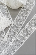 4yds Boho Lace Trim Off-White/ Bridal Lace Trim/ Crocheted Lace/ Lace Trim/ Dreamcatcher Lace Trim// T22-211