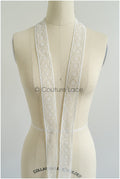 4yds Boho Lace Trim Off-White/ Bridal Lace Trim/ Crocheted Lace/ Lace Trim/ Dreamcatcher Lace Trim// T22-211