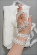 4yds Boho Lace Trim Off-White/ Crocheted Lace Trim/ Bridal Guipure Lace Trim/ Dot Lace// T22-212