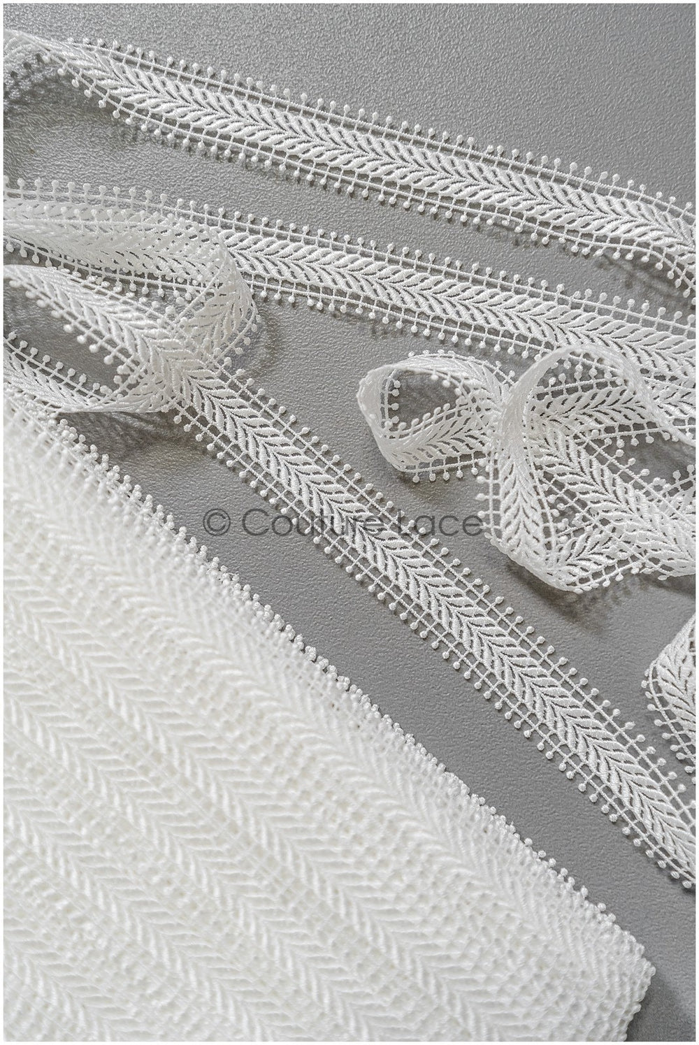 4yds Boho Lace Trim Off-White/ Crocheted Lace Trim/ Bridal Guipure Lace Trim/ Dot Lace// T22-212