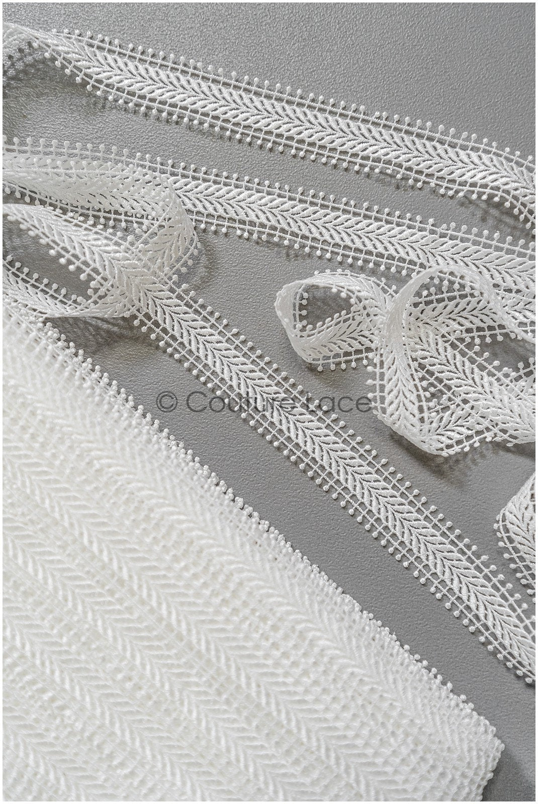 4yds Boho Lace Trim Off-White/ Crocheted Lace Trim/ Bridal Guipure Lace Trim/ Dot Lace// T22-212