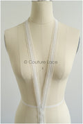 4yds Boho Lace Trim Off-White/ Crocheted Lace Trim/ Bridal Guipure Lace Trim/ Dot Lace// T22-212
