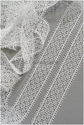 4yds Boho Lace Trim Off-White/ Crocheted Lace/ Bridal Lace/ Guipure Lace Trim/ Dot Lace Trim// T22-213
