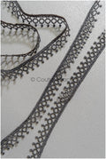 4yds / black boho crochet lace trim / geometric lace trim / bridal guipure lace trim / black lace // T22-216