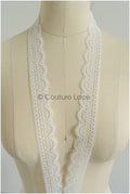 4yds / off-white boho crochet lace trim / geometric lace trim / bridal guipure lace trim / off-white dot lace trim // T22-218