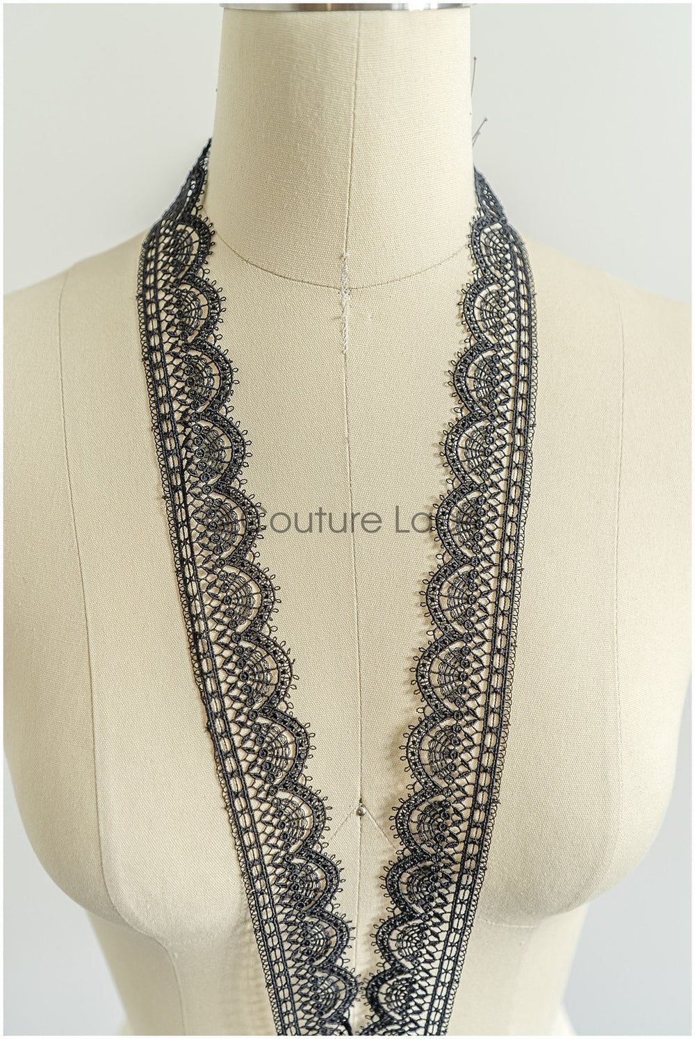 4yds / black boho crochet lace / geometric lace trim / bridal guipure lace trim / black lace// T22-219T22-219