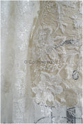 Pearl lace fabric/ bridal couture lace fabric with pearls and sequins/ bridal lace// L22-421
