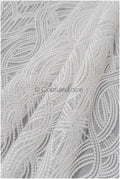 Couture lace fabric off-white/ bridal lace/ lace embroidery for wedding dresses // L22-423
