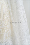 Couture lace fabric off-white/ bridal lace/ lace embroidery for wedding dresses // L22-423