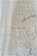 Wunderschöner Spitzenstoff Off-White/ Braut Couture Spitzenstoff mit 3D Blumen/ Brautspitze// L22-424L