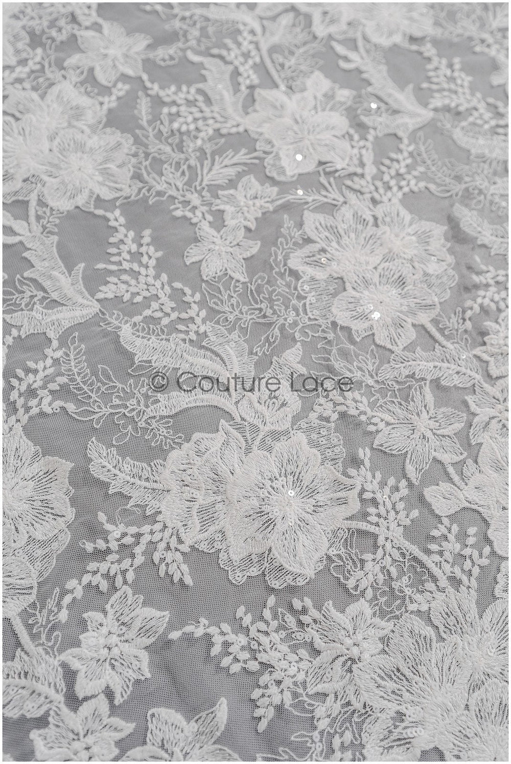 Florale Braut Spitze Off-White/ Brautspitze mit Blumen/ florale Hochzeit Spitze/ Couture Spitze// L22-425