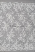 Perlen Spitze Stoff mit 3D Blumen/ Couture Spitzenstoff Off-White/ Braut Spitzenstoff/ Perlen Spitze// L22-426