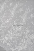 Romantischer Braut Spitzenstoff mit Blumenmuster/ florale Couture Spitze/ bestickte Brautspitze// L22-433