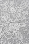 Romantischer Braut Spitzenstoff mit Blumenmuster/ florale Couture Spitze/ bestickte Brautspitze// L22-433