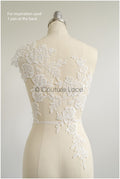 romantischer Blumen-Spitzenaufnäher/ Baumwollblumen Applikation/ Hochzeitskleid Spitzenapplikation/ Brautblumen Applikation// A22-265