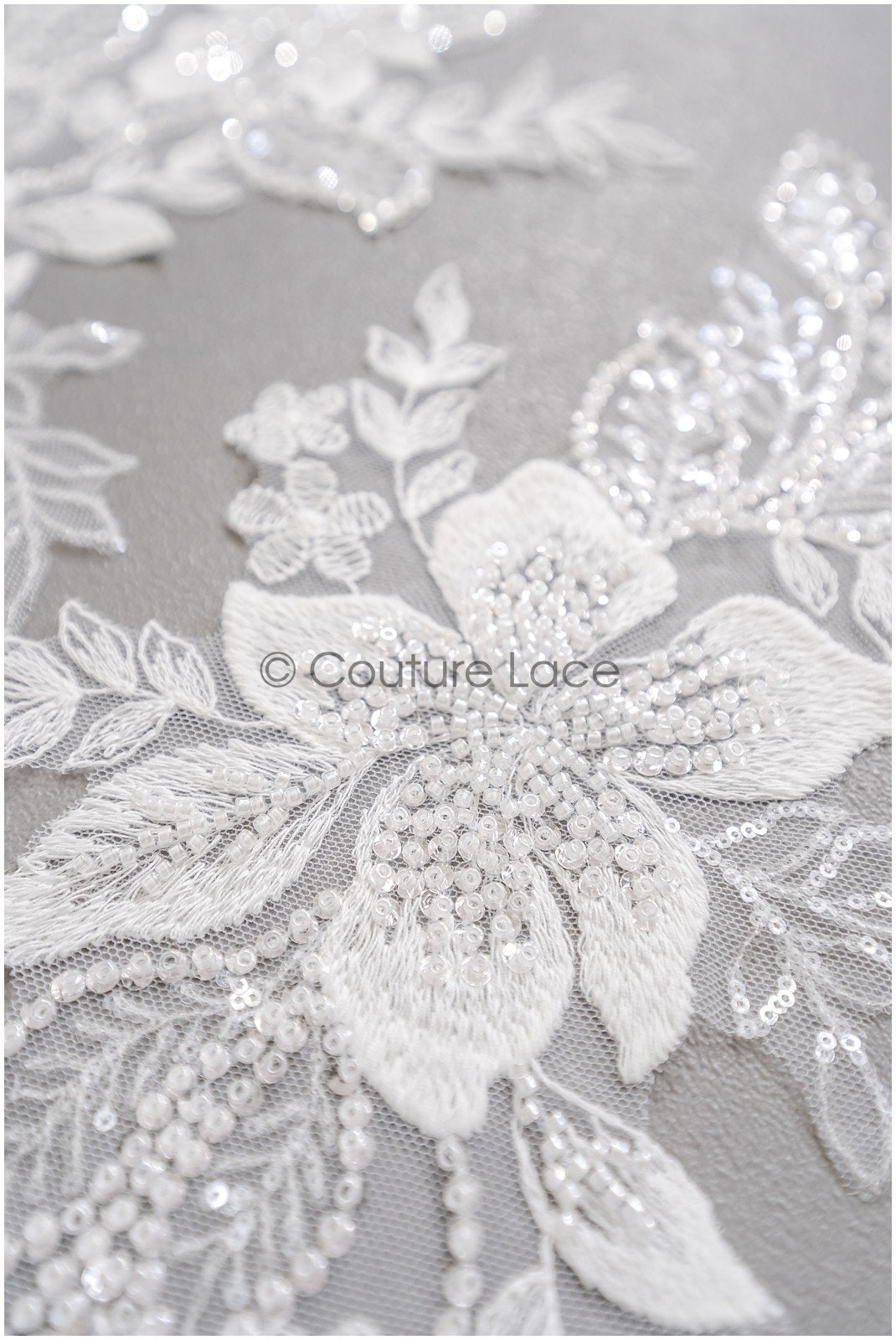 romantischer Blumen-Spitzenaufnäher / Baumwollblumen Applikation / Hochzeitskleid Spitzenapplikation / Brautblumen Applikation// A22-257