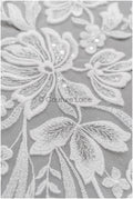 romantischer Blumen-Spitzenaufnäher / Baumwollblumen Applikation / Hochzeitskleid Spitzenapplikation / Brautblumen Applikation// A22-279