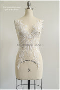 romantischer Blumen-Spitzenaufnäher / Baumwollblumen Applikation / Hochzeitskleid Spitzenapplikation / Brautblumen Applikation// A22-279