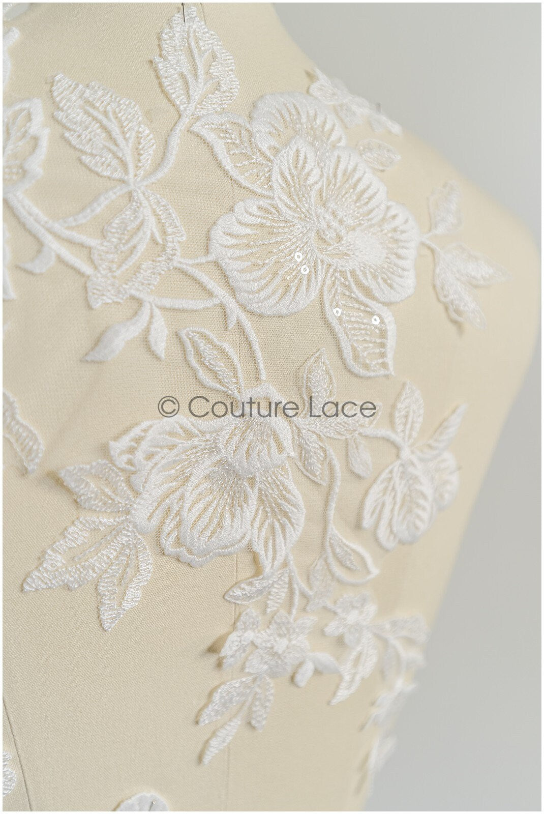 romantischer Magnolien Spitzenaufnäher / Baumwollblume Applikation / Hochzeitskleid Spitzenapplikation / Braut Magnolien Applikation// A22-280