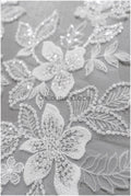 romantischer Blumen-Spitzenaufnäher / Baumwollblumen Applikation / Hochzeitskleid Spitzenapplikation / Brautblumen Applikation// A22-283