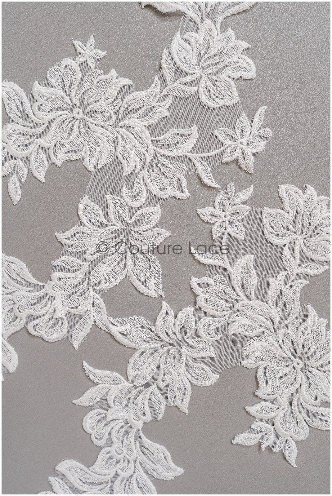 romantischer Magnolien Spitzenaufnäher / Baumwollblume Applikation / Hochzeitskleid Spitzenapplikation / Braut Magnolien Applikation// A22-271
