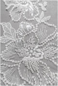 romantischer Perlen Spitzen Patch/ Rayon Blumen Applikation/ Hochzeitskleid SpitzenApplikation/ BrautBlume Applikation// A22-273