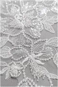 romantischer Perlen Spitzen Patch/ Rayon Blumen Applikation/ Hochzeitskleid SpitzenApplikation/ BrautBlume Applikation// A22-273