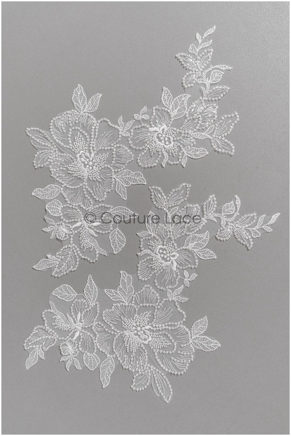romantischer Perlen Spitzen Patch/ Rayon Blumen Applikation/ Hochzeitskleid SpitzenApplikation/ BrautBlume Applikation// A22-273