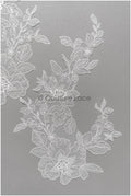 romantischer Perlen Spitzen Patch/ Rayon Blumen Applikation/ Hochzeitskleid SpitzenApplikation/ BrautBlume Applikation// A22-274
