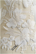 romantischer Wildblumen Spitzen Aufnäher / Wildblumen Applikation / Hochzeitskleid Spitzenapplikation / Braut Wildblumen Applikationen// A22-281