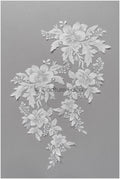 romantischer Wildblumen Spitzen Aufnäher / Wildblumen Applikation / Hochzeitskleid Spitzenapplikation / Braut Wildblumen Applikationen// A22-282