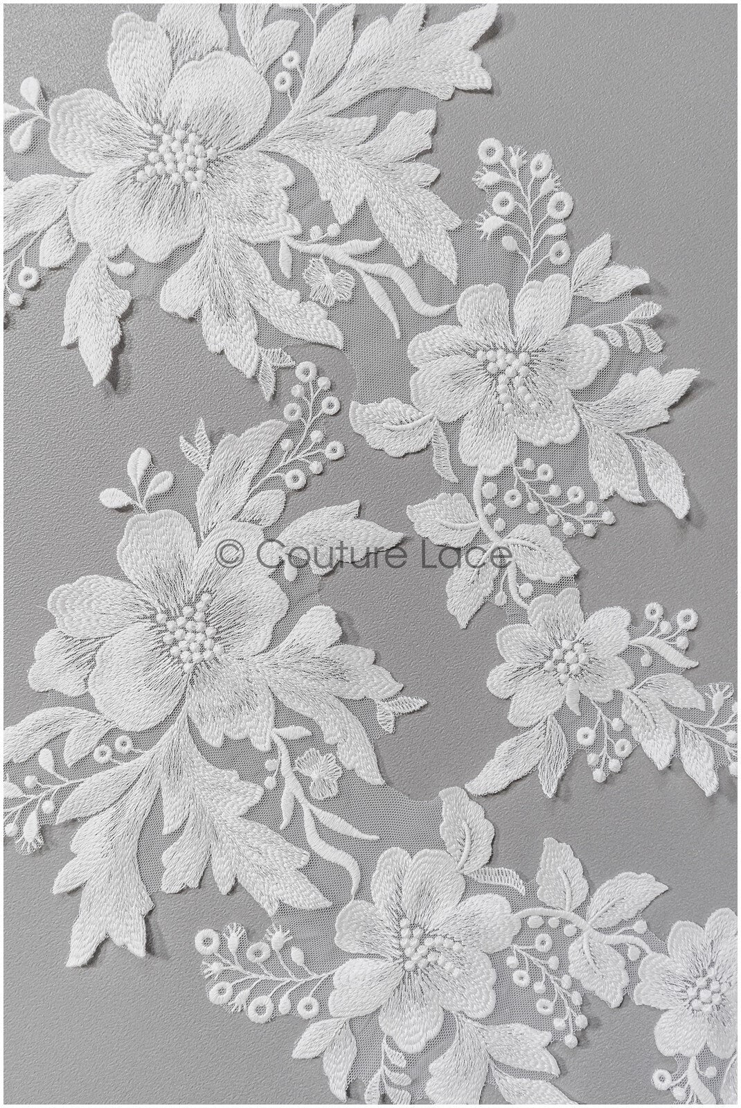 romantischer Wildblumen Spitzen Aufnäher / Wildblumen Applikation / Hochzeitskleid Spitzenapplikation / Braut Wildblumen Applikationen// A22-282