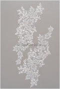 romantischer Blumen-Spitzenaufnäher / Baumwollblumen Applikation / Hochzeitskleid Spitzenapplikation / Brautblumen Applikation// A22-259