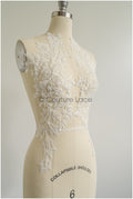 romantischer Blumen-Spitzenaufnäher / Baumwollblumen Applikation / Hochzeitskleid Spitzenapplikation / Brautblumen Applikation// A22-259