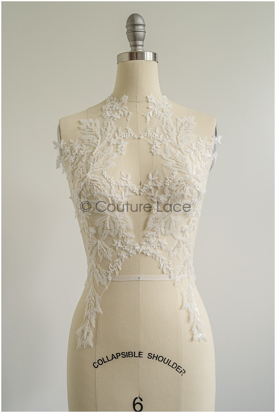 romantischer Blumen-Spitzenaufnäher / Baumwollblumen Applikation / Hochzeitskleid Spitzenapplikation / Brautblumen Applikation// A22-259