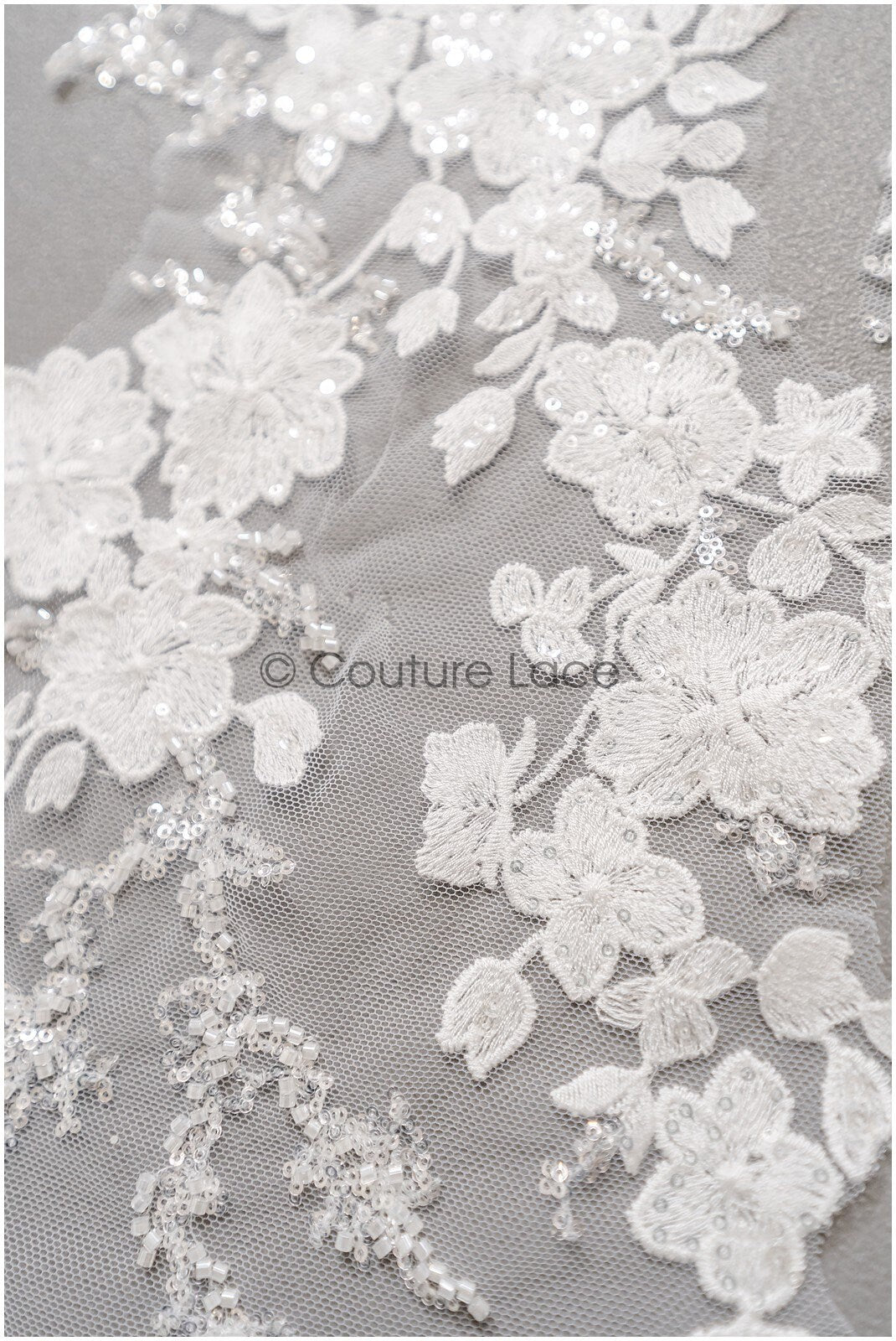 romantischer Blumen-Spitzenaufnäher/ Baumwollblumen Applikation/ Hochzeitskleid Spitzenapplikation/ Brautblumen Applikation// A22-260