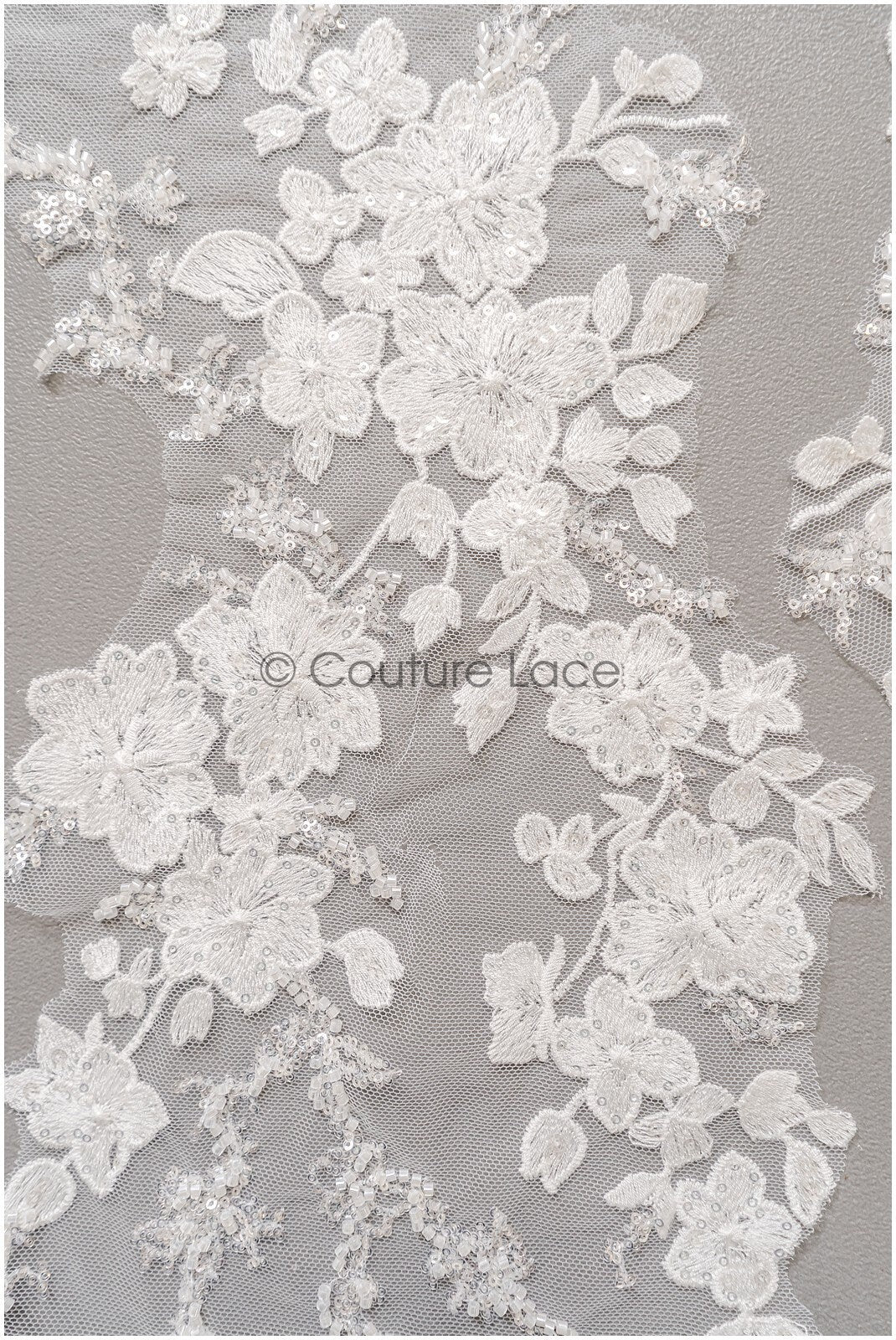 romantischer Blumen-Spitzenaufnäher/ Baumwollblumen Applikation/ Hochzeitskleid Spitzenapplikation/ Brautblumen Applikation// A22-260