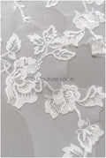 romantischer Blumen-Spitzenaufnäher/ Baumwollblumen Applikation/ Hochzeitskleid Spitzenapplikation/ Brautblumen Applikation// A22-262
