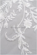 romantischer Blumen-Spitzenaufnäher / Baumwollblumen Applikation / Hochzeitskleid Spitzenapplikation / Brautblumen Applikation// A22-264